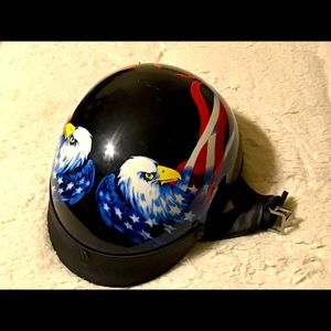 DOT Motorcycle Helmut Size Large American Eagle